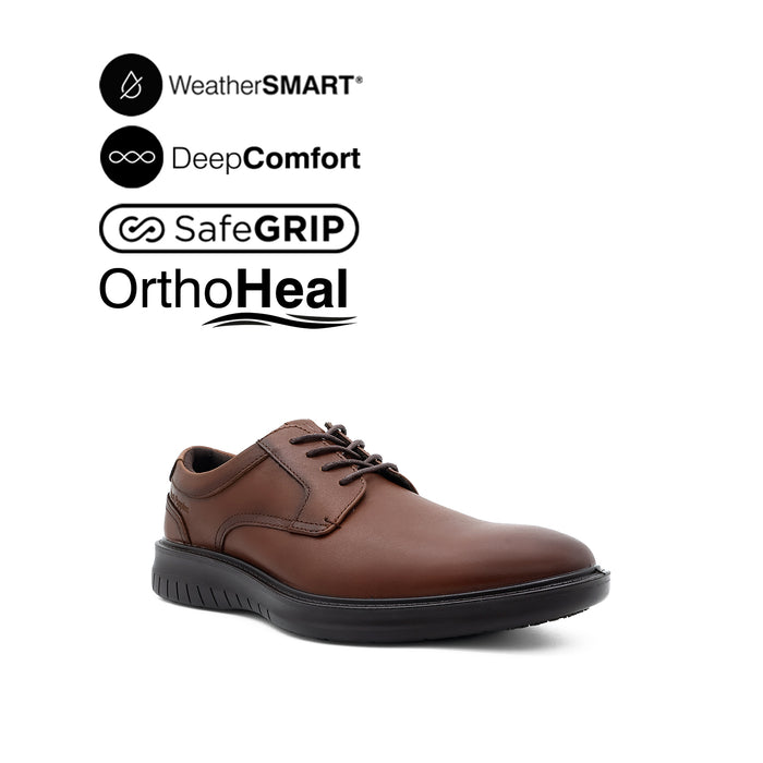 Loki Lace Up PT Men's Shoes - Deep Tan Leather WP Hush Puppies Philippines