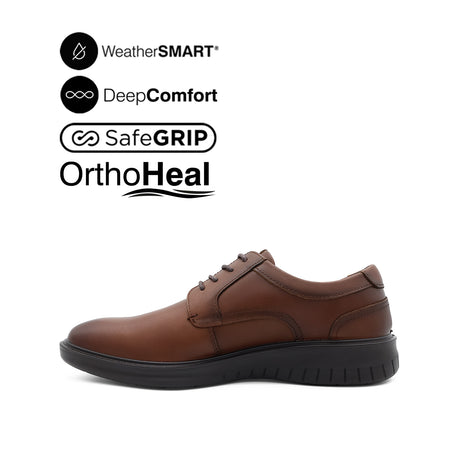 Loki Lace Up PT Men's Shoes - Deep Tan Leather WP