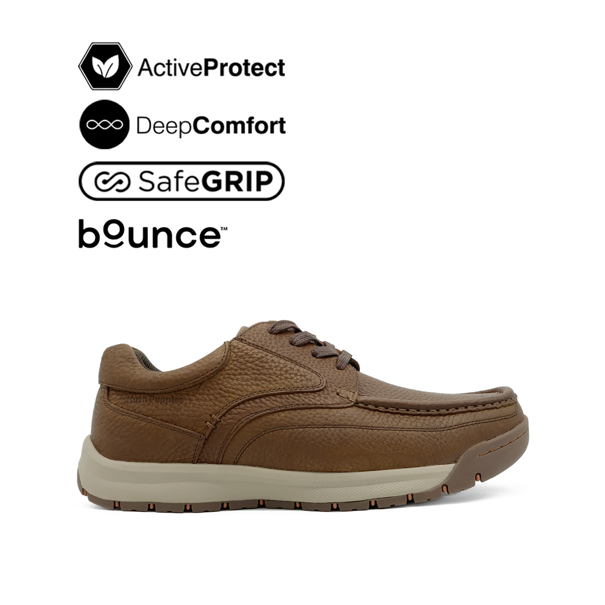 Severo Lace Up MT Men's Shoes - Brown Tumbled Leather Hush Puppies Philippines