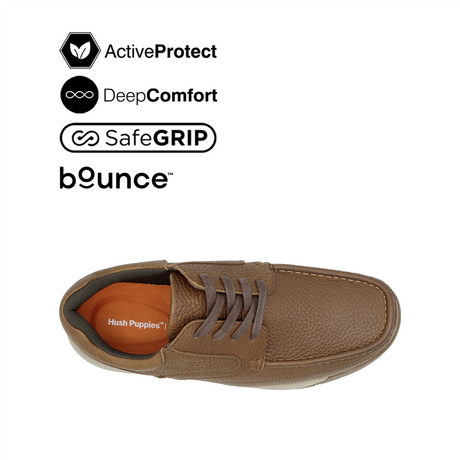 Severo Lace Up MT Men's Shoes - Brown Tumbled Leather Hush Puppies Philippines