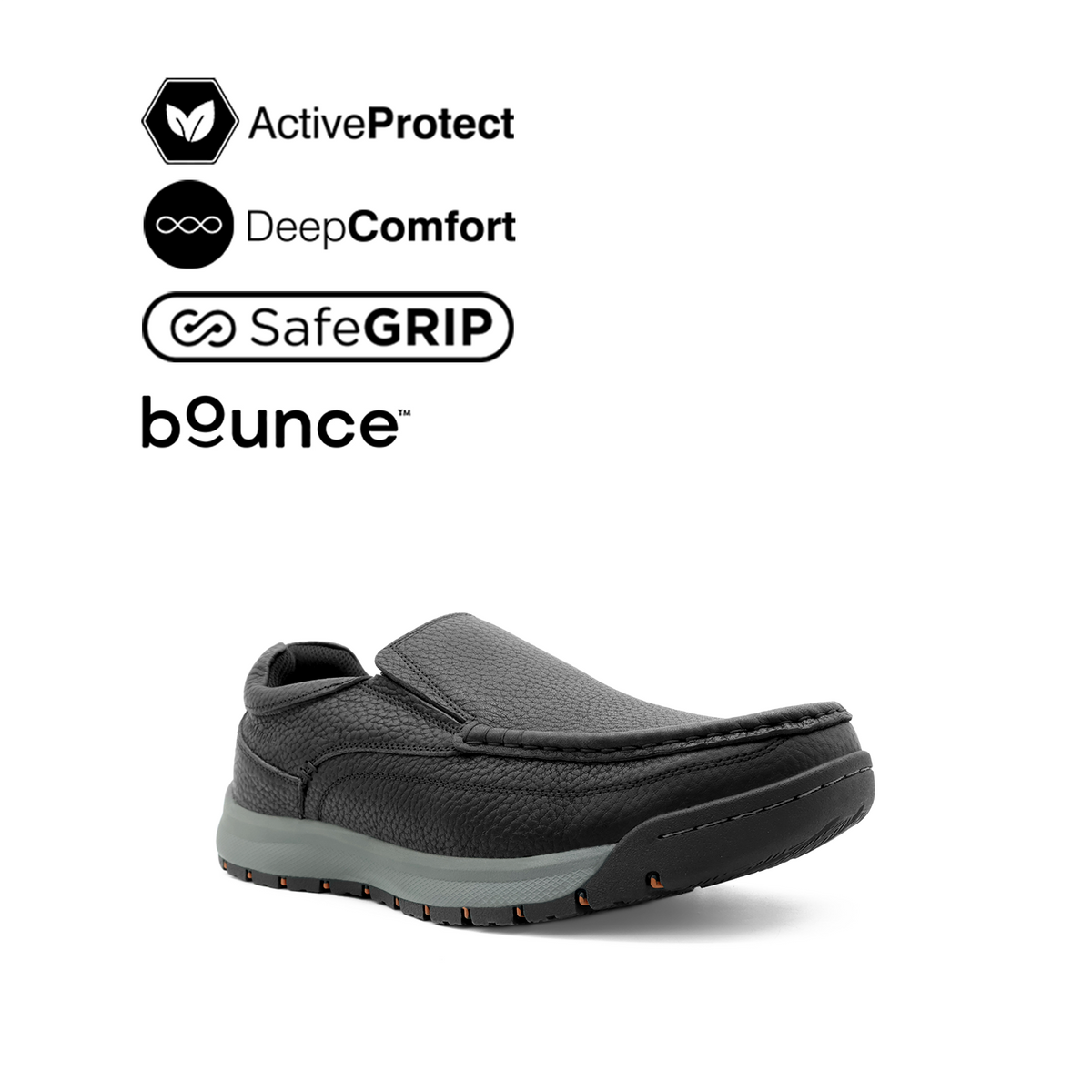 Severo Slip On MT Men's Shoes - Black Tumbled Leather Hush Puppies Philippines