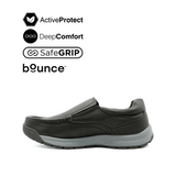 Severo Slip On MT Men's Shoes - Black Tumbled Leather Hush Puppies Philippines