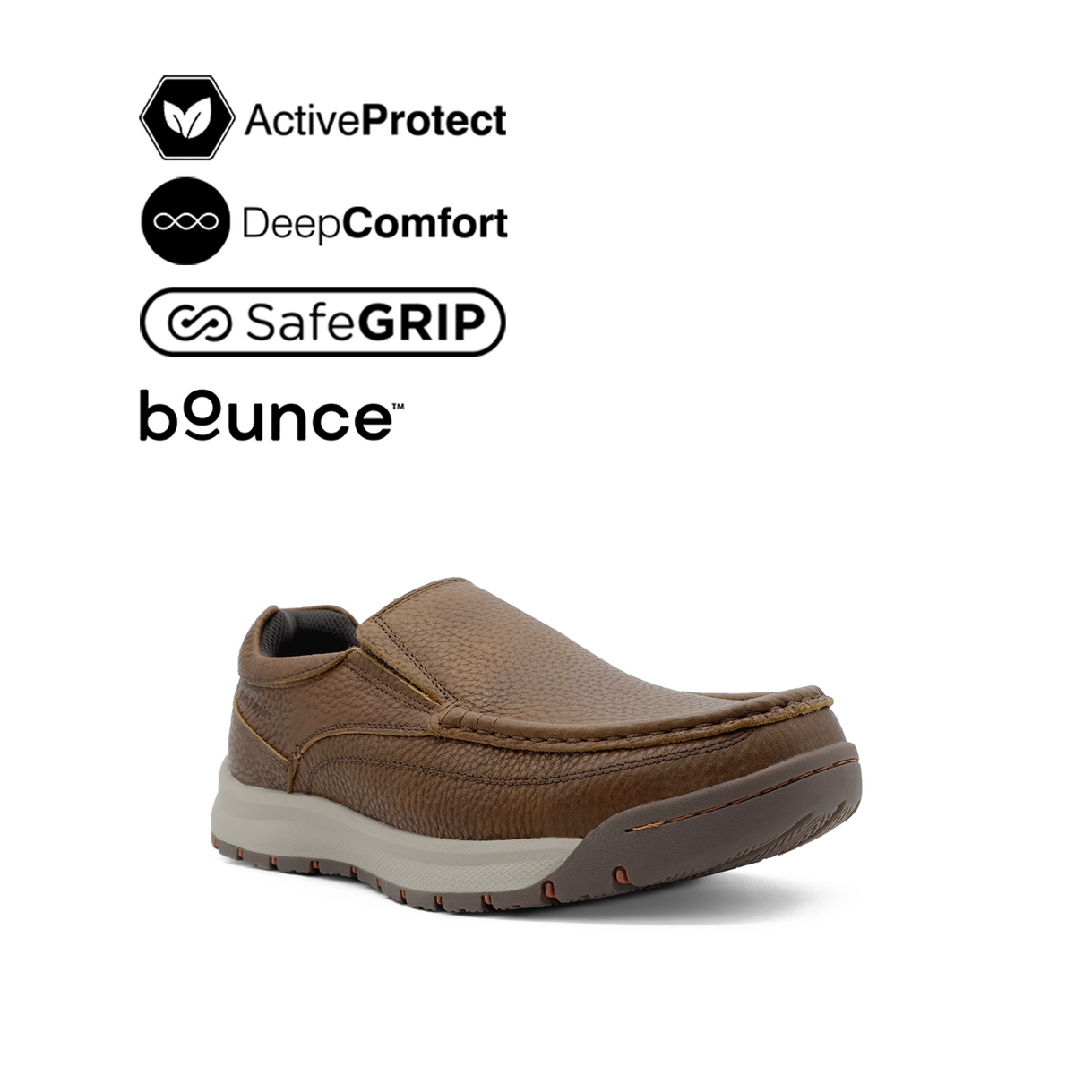 Severo Slip On MT Men's Shoes - Brown Tumbled Leather Hush Puppies Philippines