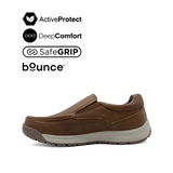 Severo Slip On MT Men's Shoes - Brown Tumbled Leather Hush Puppies Philippines