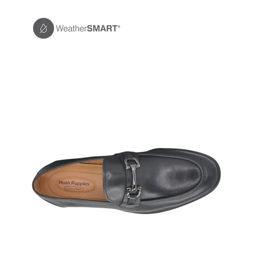 Hush puppies black sales loafers