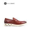 Edric Penny Men's Shoes - Reddish Brown Leather WP