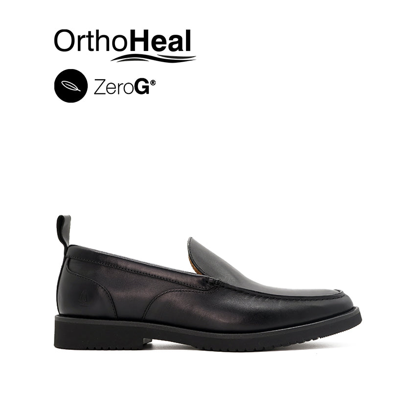 Discount on Hush Puppies  shoes - SKU: Falkner Slip On MT Men's Shoes - Black Leather
