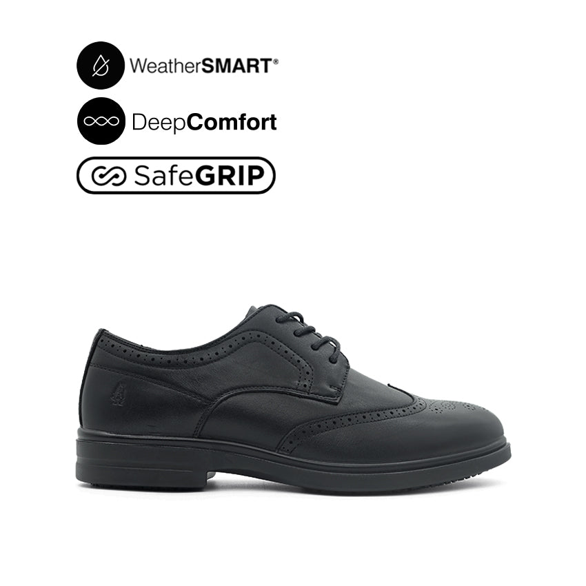 Discount on Hush Puppies  shoes - SKU: Jerry Lace Up WT Men's Shoes - Black Leather WP