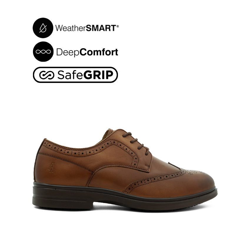 Discount on Hush Puppies  shoes - SKU: Jerry Lace Up WT Men's Shoes - Deep Tan Leather WP