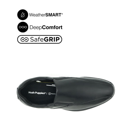 Jerry Slip On Bike Toe Men's Shoes - Black Leather WP