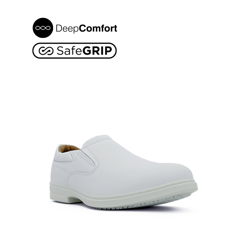 Mens white slip on dress shoes online