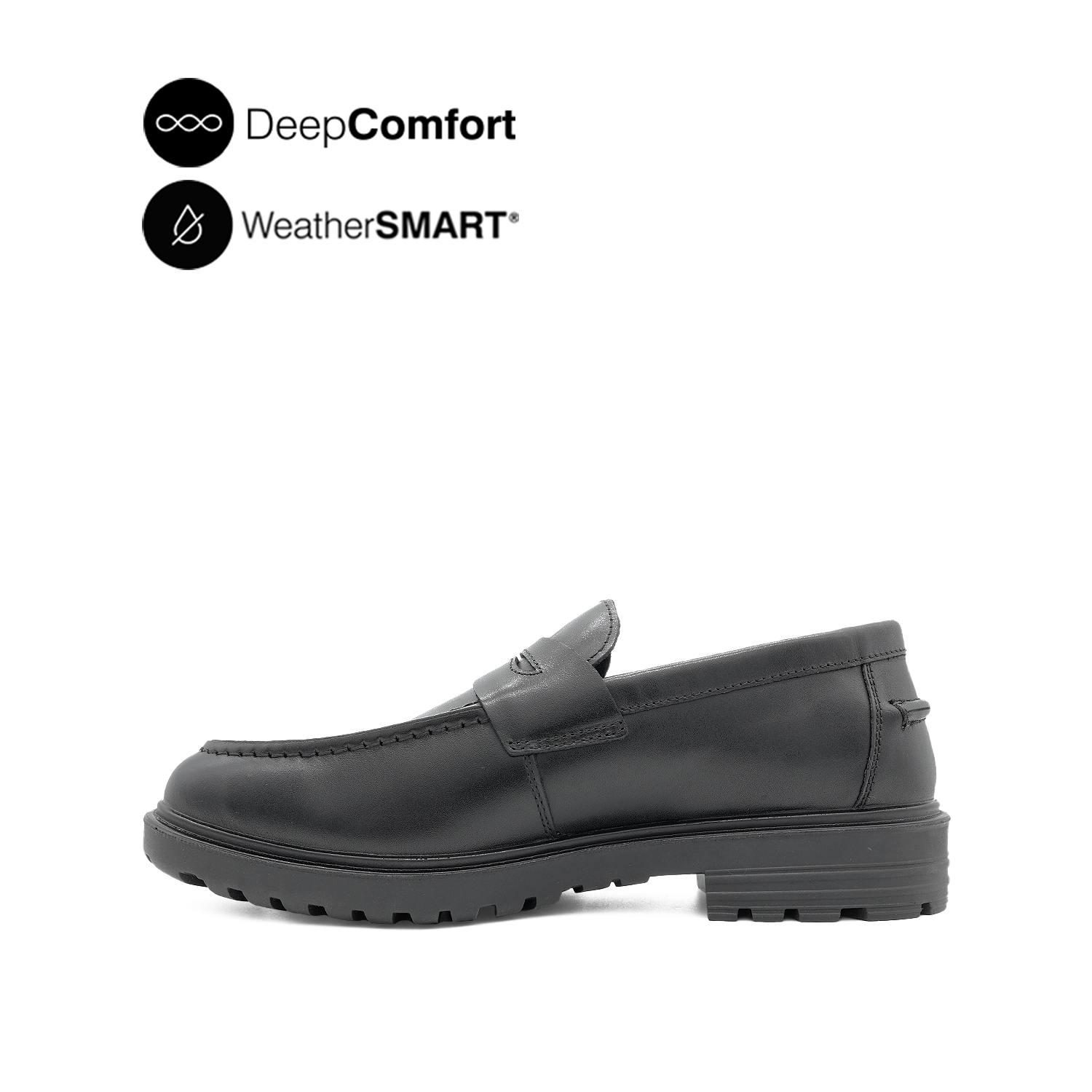 Napoleon Penny Men's Shoes -Black Leather Waterproof
