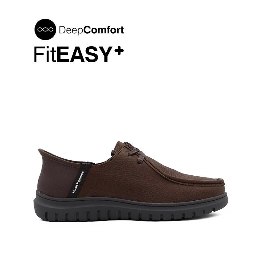 Discount on Hush Puppies  shoes - SKU: Luke Two Eye Men's Shoes - Brown Tumbled Leather