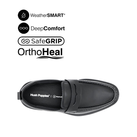 Loki Penny Men's Shoes - Black Leather WP