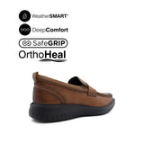 Loki Penny Men's Shoes - Deep Tan Leather WP