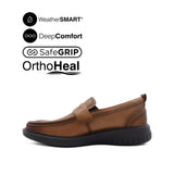 Loki Penny Men's Shoes - Deep Tan Leather WP