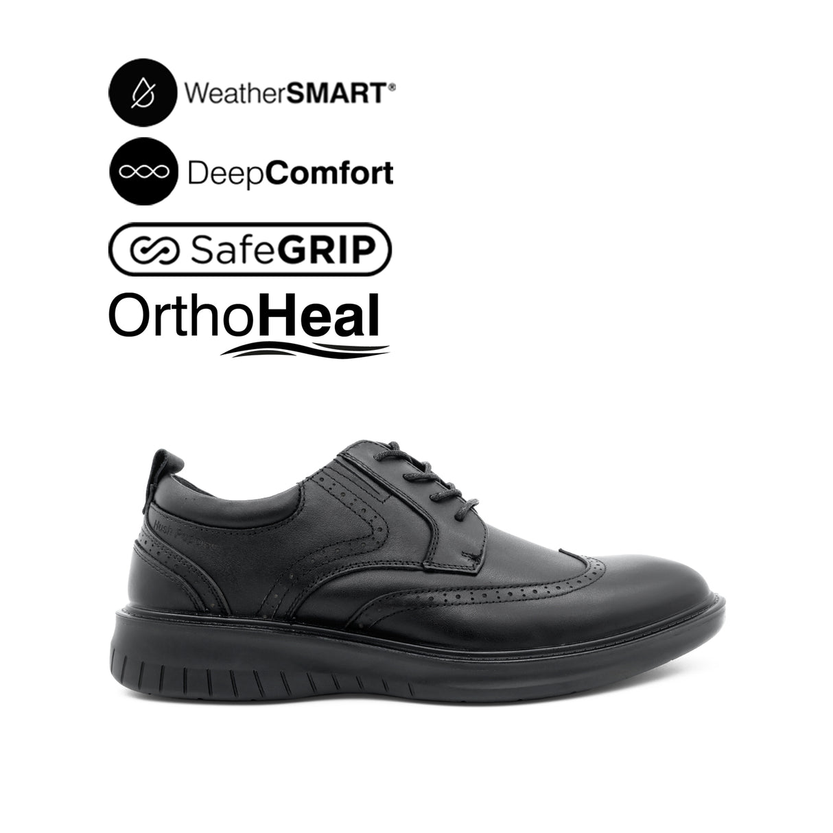 Loki Lace Up WT Men's Shoes - Black Leather WP