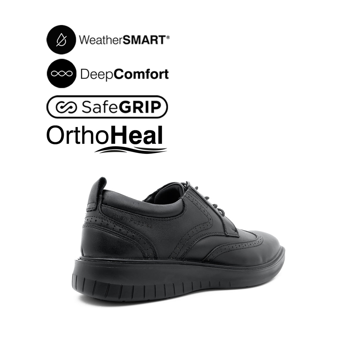 Loki Lace Up WT Men's Shoes - Black Leather WP