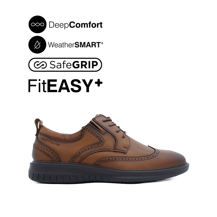Discount on Hush Puppies  shoes - SKU: Loki Lace Up WT Men's Shoes - Deep Tan Leather WP