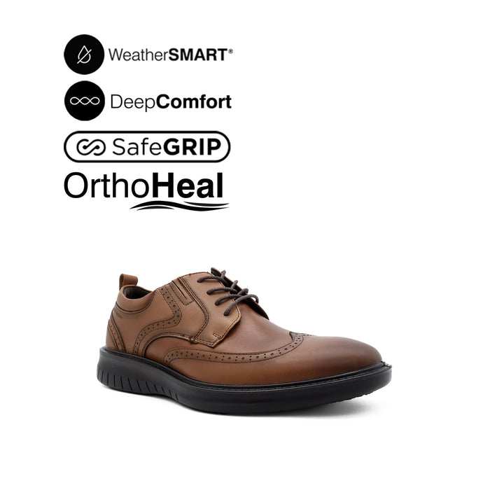 Loki Lace Up WT Men's Shoes - Deep Tan Leather WP Hush Puppies Philippines