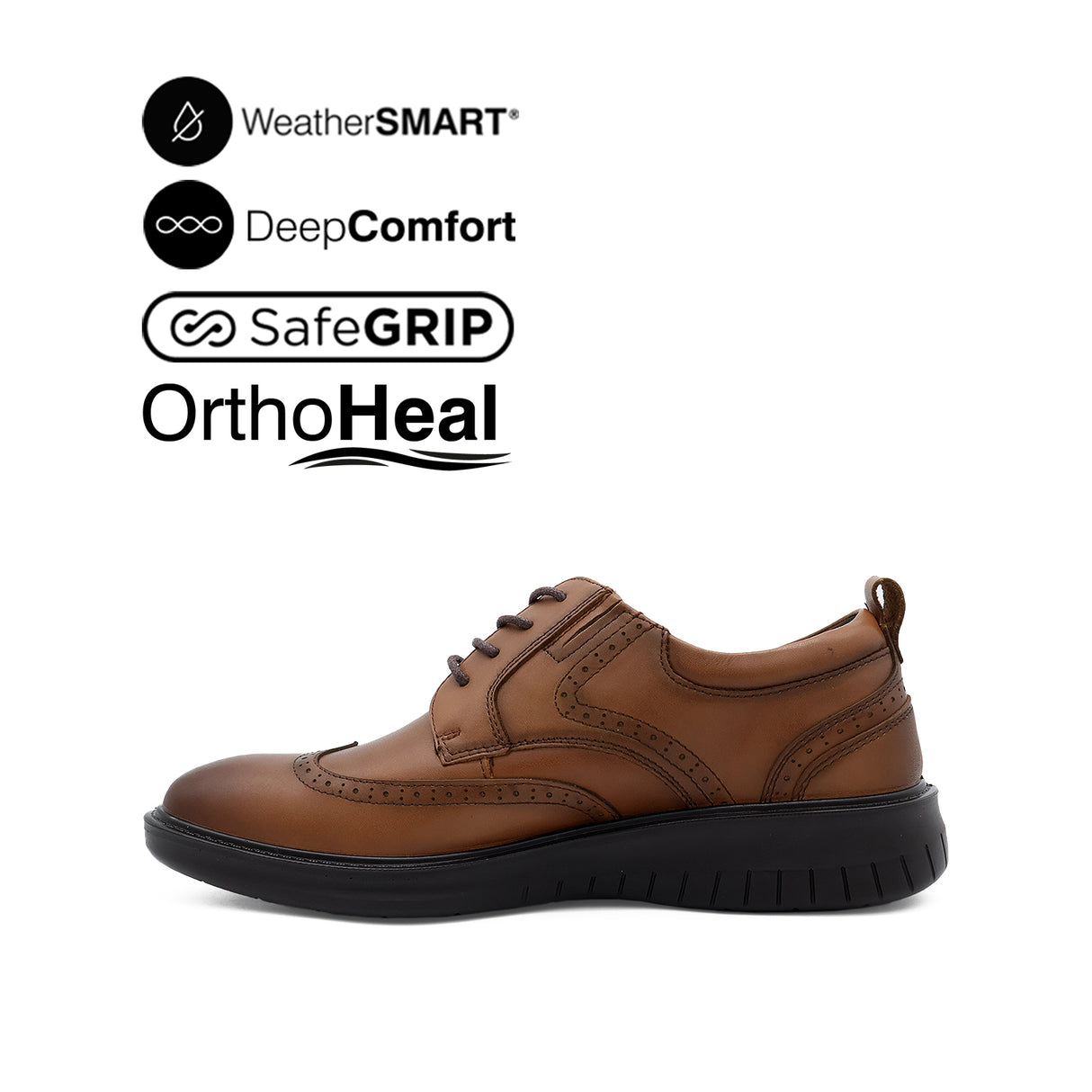 Loki Lace Up WT Men's Shoes - Deep Tan Leather WP
