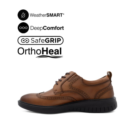 Loki Lace Up WT Men's Shoes - Deep Tan Leather WP