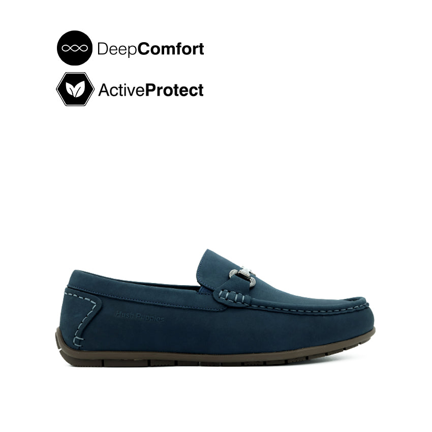 Discount on Hush Puppies  shoes - SKU: Kai Metal Bit Men's Shoes - Navy Nubuck