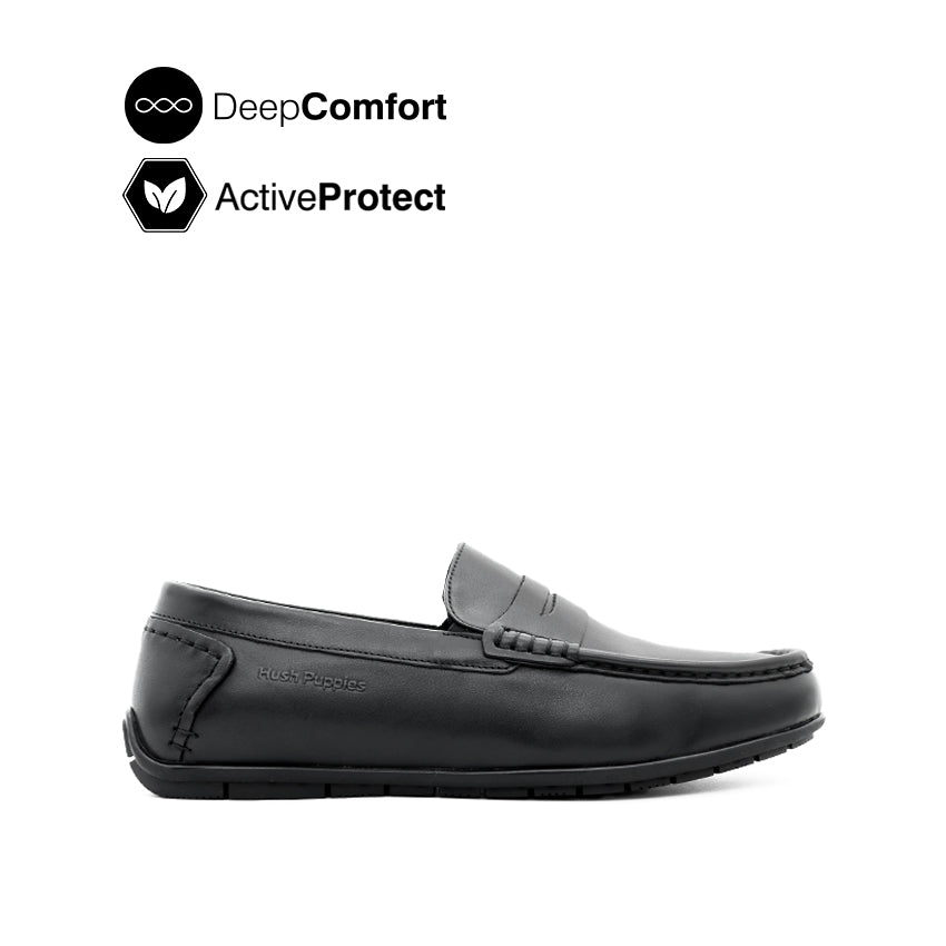 Discount on Hush Puppies  shoes - SKU: Kai Penny Men's Shoes - Black Leather