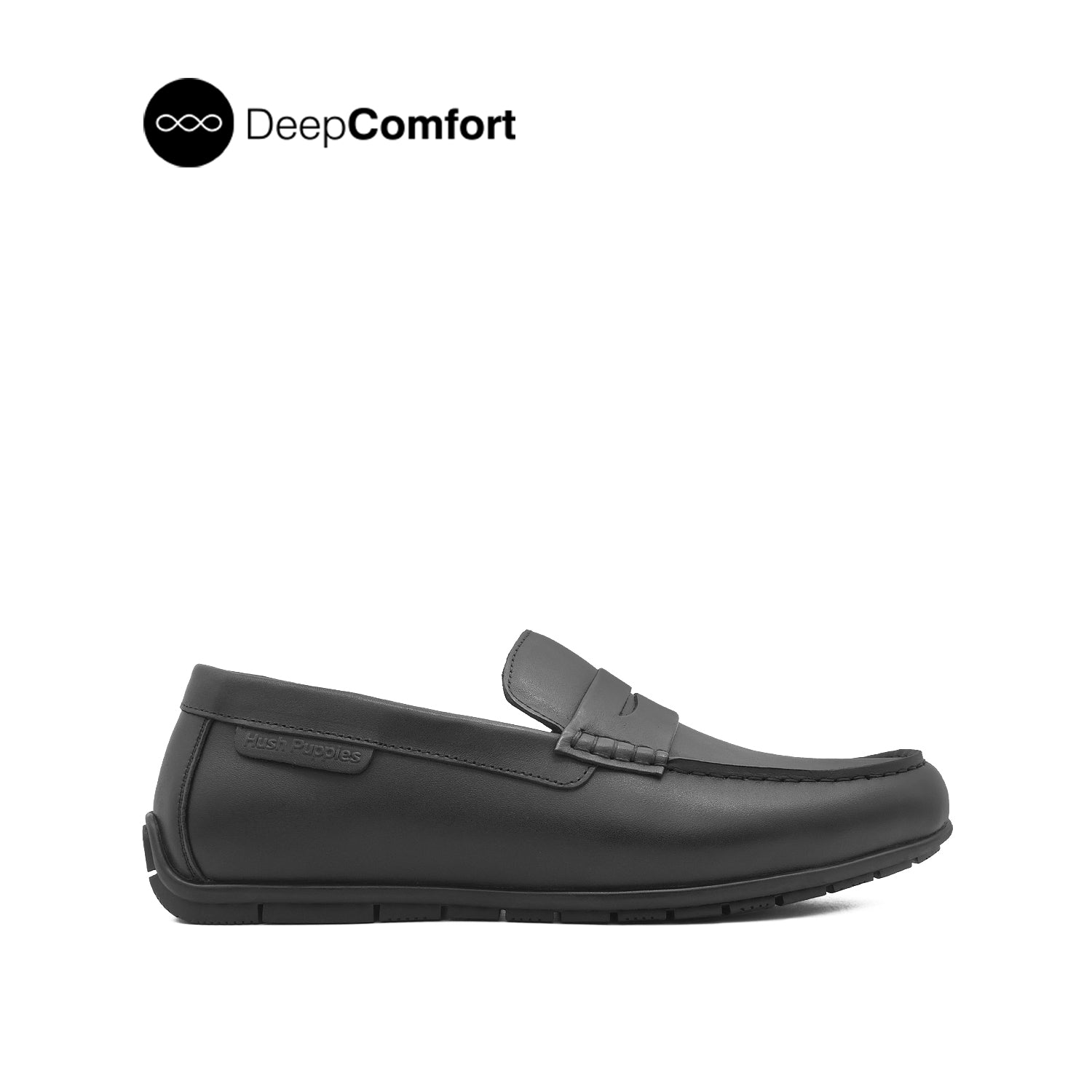 Discount on Hush Puppies  shoes - SKU: Orvin Penny Men's Shoes - Black Tumbled Leather