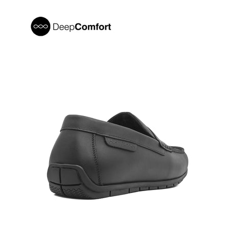 Orvin Penny Men's Shoes - Black Tumbled Leather