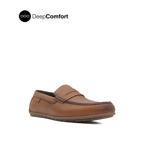 Orvin Penny Men's Shoes - Cognac Tumbled Leather