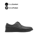 Nathan Lace Up Plain Toe Men's Shoes - Black Leather