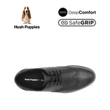 Nathan Lace Up Wing Tip Men's Shoes - Black Leather