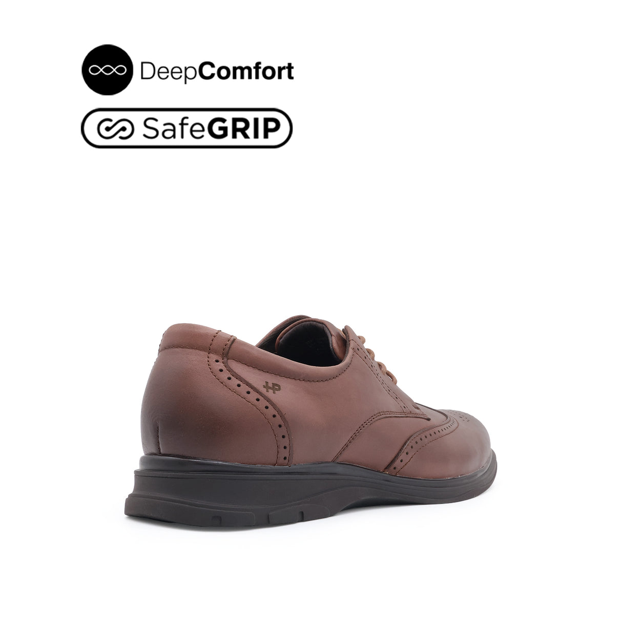 Nathan Lace Up Wing Tip Men's Shoes - Cognac Leather
