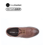Nathan Lace Up Wing Tip Men's Shoes - Cognac Leather
