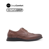 Nathan Lace Up Wing Tip Men's Shoes - Cognac Leather