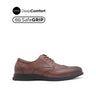 Nathan Lace Up Wing Tip Men's Shoes - Cognac Leather