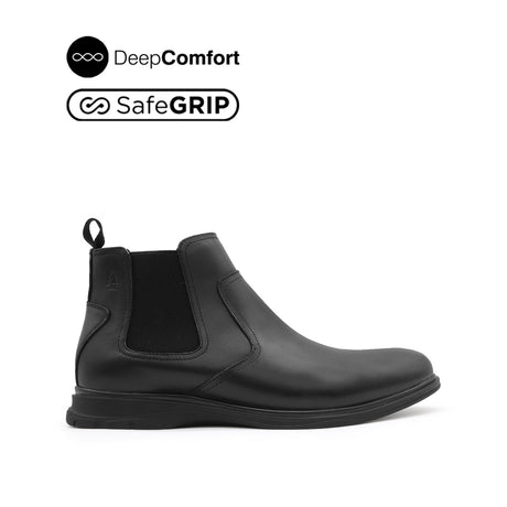 Nathan Chelsea Men's Boots - Black Leather