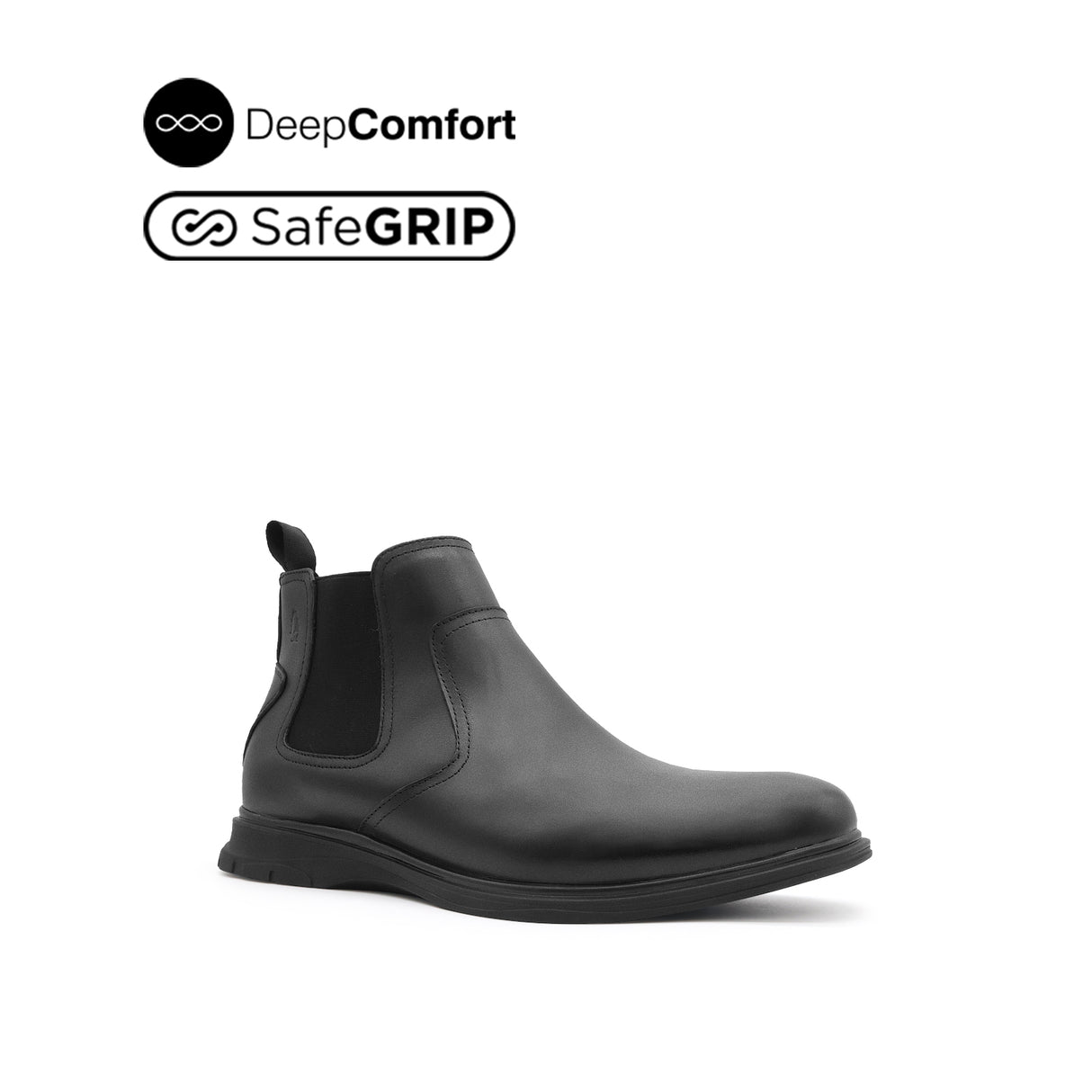 Nathan Chelsea Men's Boots - Black Leather