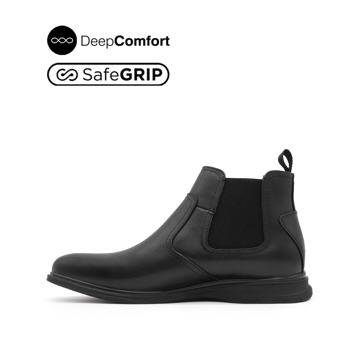 Nathan Chelsea Men's Boots - Black Leather