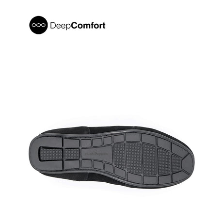 Nash Venetian Men's Shoes - Black Tumbled Nubuck