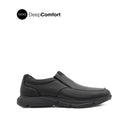 Neil Slip On Men's Shoes - Black Tumbled Leather