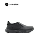 Neil Slip On Apron Toe Men's Shoes - Black Nubuck