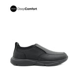 Neil Slip On Apron Toe Men's Shoes - Black Nubuck