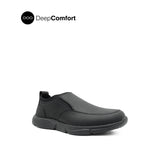 Neil Slip On Apron Toe Men's Shoes - Black Nubuck