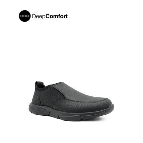 Neil Slip On Apron Toe Men's Shoes - Black Nubuck