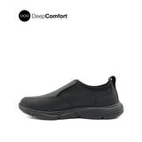 Neil Slip On Apron Toe Men's Shoes - Black Nubuck