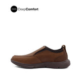 Neil Slip On Apron Toe Men's Shoes - Tan Tumbled Nubuck