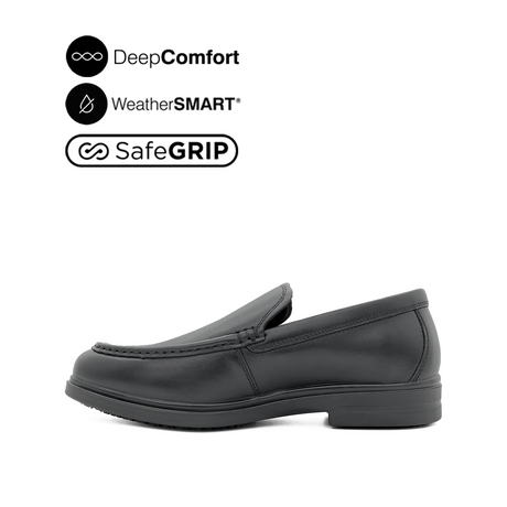 Jerry SO Mocc Toe Men's Shoes - Black Leather Waterproof