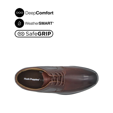 Jerry LU Bike Toe Men's Shoes - Brown Leather Waterproof